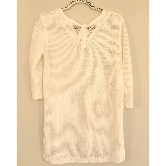 LC Lauren Conrad White Sweater with Bow Detail - Picture 3 of 7